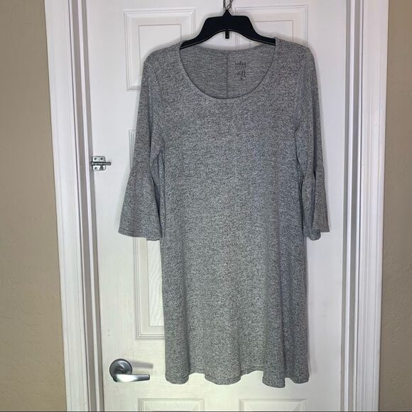 New York & Co NY&Co SoHo Street Soft Heather Gray Shift Dress Size Medium - Picture 4 of 12